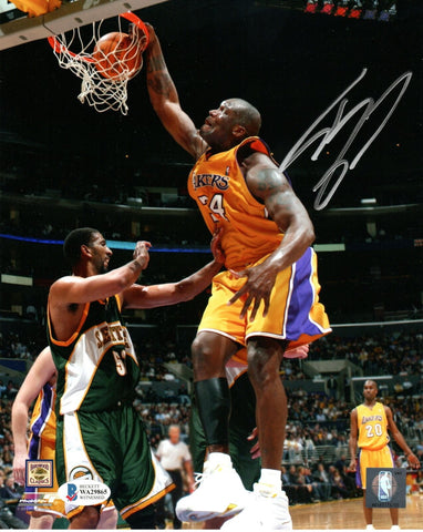 Shaquille O'Neal Autographed Los Angeles Lakers 8x10 Photo Beckett Witnessed #4