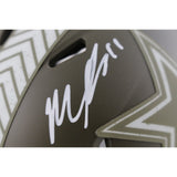 Micah Parsons Autographed Dallas Cowboys 22 Salute Mini Helmet Fanatics 49112