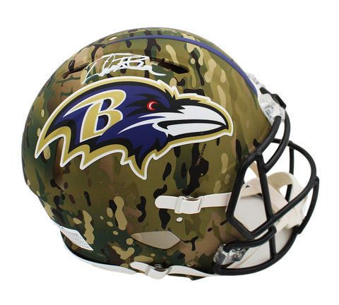 Derrick Henry Signed Baltimore Ravens Speed Authentic Camo NFL Helmet