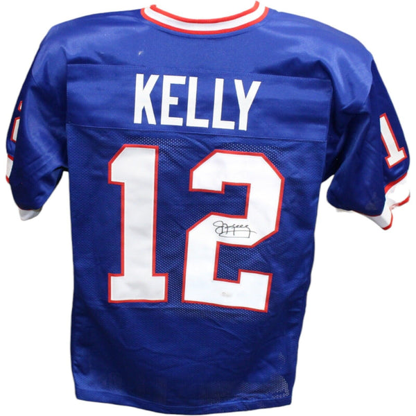 Jim Kelly Autographed/Signed Pro Style Blue Jersey JSA 42970