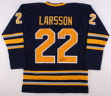 Johan Larsson Signed Sabres Jersey (Beckett COA) Playing career 2010-2022