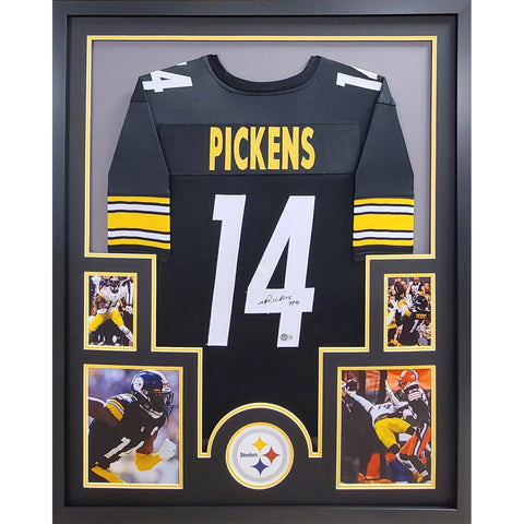 George Pickens Autographed Signed Framed Pittsburgh Steelers Jersey BECKETT