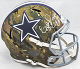 EZEKIEL ELLIOTT AUTOGRAPHED COWBOYS CAMO FULL SIZE HELMET FANATICS HOLO 215888