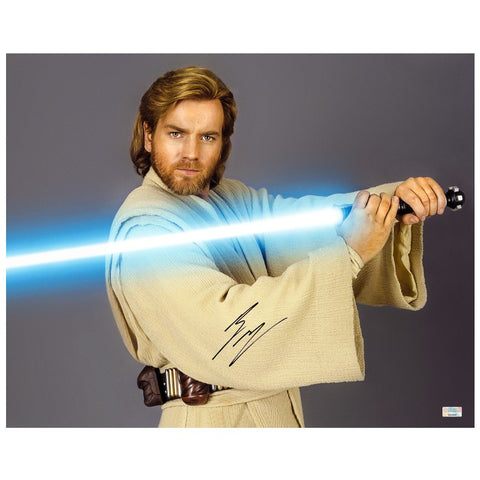 Ewan McGregor Autographed Star Wars Attack of Clones Obi-Wan Kenobi 16x20 Photo