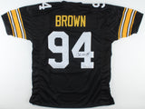 Chad Brown Signed Pittsburgh Steelers Jersey (TSE Hologram) 3xPro Bowl Linebackr