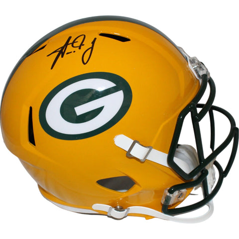 Aaron Jones Autographed Green Bay Packers F/S Helmet Beckett 43840