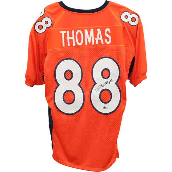 Demaryius Thomas Autographed Pro Style Orange XL Jersey BAS 45050