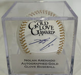 Nolan Arenado Autographed Rawlings Gold Glove Award Baseball - MLB COA