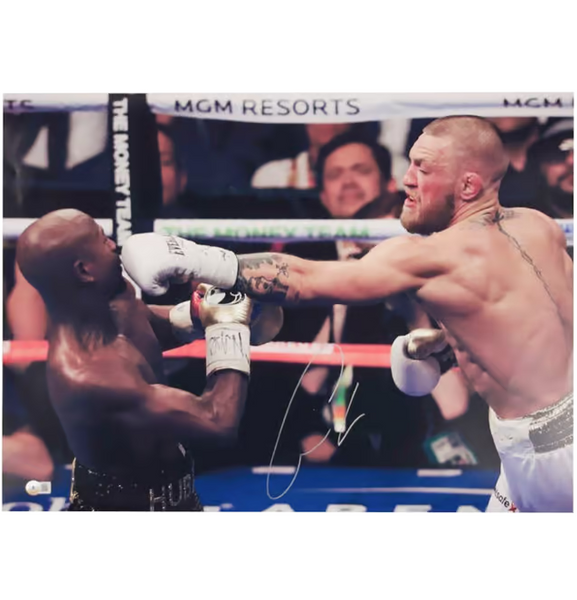 Conor McGregor Signed Boxing vs Mayweather Print Size 16'' x 20'' with Beckett COA
