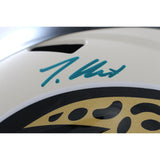 Travis Hunter Autographed Jacksonville Jaguars F/S Retro Helmet Beckett W 57947