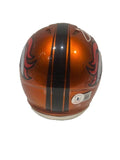 Terrell Davis Autographed Denver Broncos Orange Flash Mini Helmet BAS COA