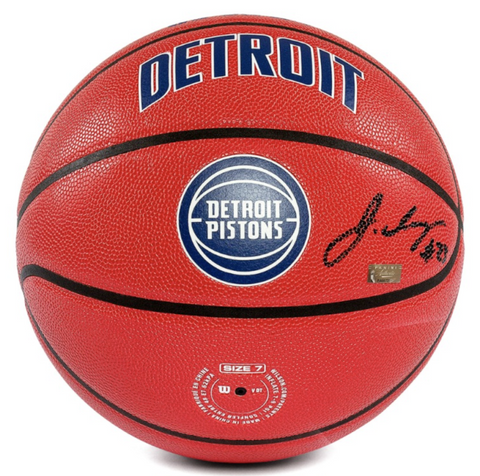 JADEN IVEY Autographed Pistons 75th Anniversary City Edition Basketball PANINI