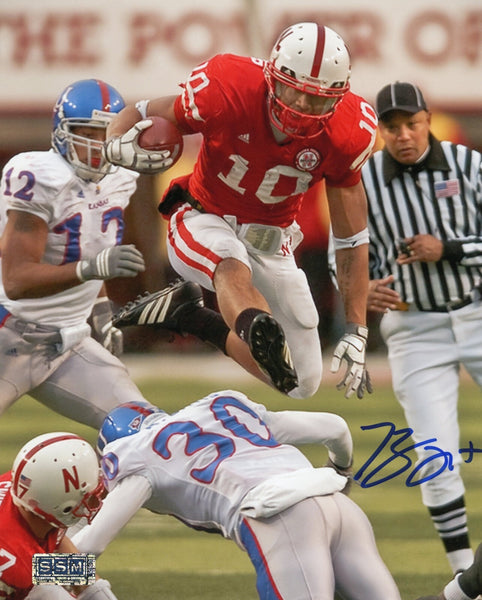 ROY HELU JR AUTOGRAPHED NEBRASKA CORNHUSKERS 8x10 PHOTO COA