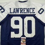 Autographed/Signed Demarcus Lawrence Dallas Thanksgiving Day Football Jersey JSA