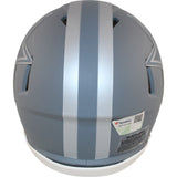 Troy Aikman Autographed/Signed Dallas Cowboys Slate Mini Helmet Fanatics 50318