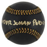 Royals Salvador Johan Perez Diaz Full Name Signed Black Oml Baseball w/ Case BAS