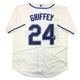 Autographed/Signed Ken Griffey Jr. Seattle Cream Baseball Jersey Beckett BAS COA