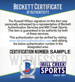 RUSSELL WILSON AUTOGRAPHED SPORTS ILLUSTRATED SEAHAWKS IN WHITE BECKETT 182296