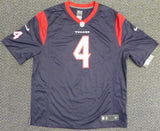 TEXANS DESHAUN WATSON AUTOGRAPHED BLUE NIKE JERSEY SIZE XXL BECKETT 121899