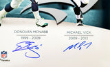 EAGLES QB'S AUTOGRAPHED 16X20 PHOTO 4 SIGS CUNNINGHAM MCNABB BECKETT 206005