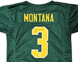 NOTRE DAME FIGHTING IRISH JOE MONTANA AUTOGRAPHED GREEN JERSEY JSA STOCK #216972
