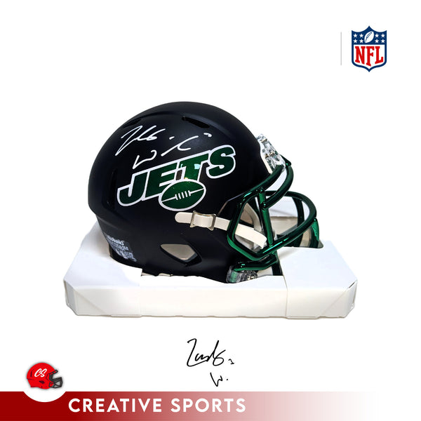 Zach Wilson Autographed New York Jets On-Field Alternate Mini Helmet - Beckett