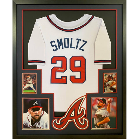 John Smoltz Autographed Signed Framed Atlanta Braves Jersey SCHWARTZ
