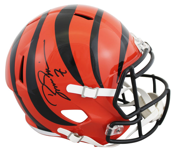 Bengals Boomer Esiason Authentic Signed Full Size Speed Rep Helmet BAS