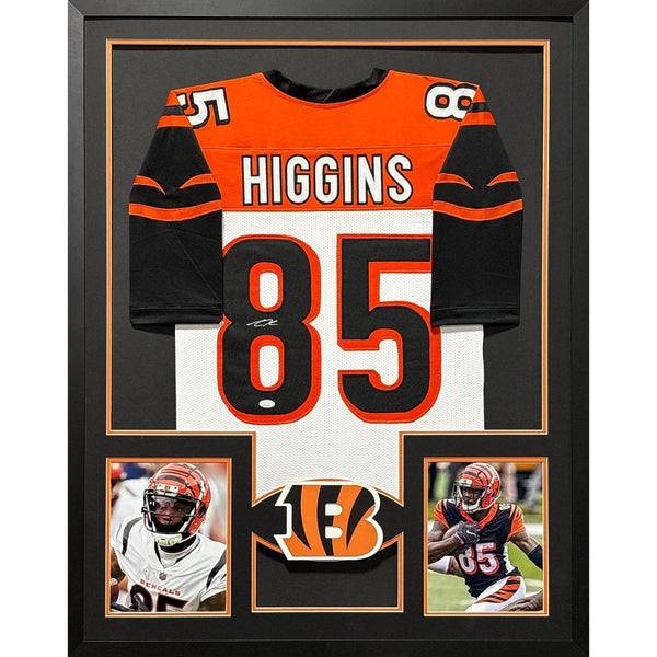 Tee Higgins Autographed Signed Framed Cincinnati Bengals Jersey JSA