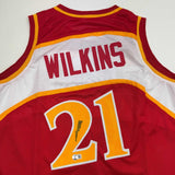 Autographed/Signed DOMINIQUE WILKINS Atlanta Red Jersey PSA/DNA COA