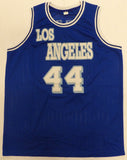 Los Angeles Lakers Jerry West Autographed Signed Blue Jersey JSA #WIT373377