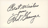 Bears Red Grange "Best Wishes" Authentic Signed 3x5 Index Card JSA #S16595