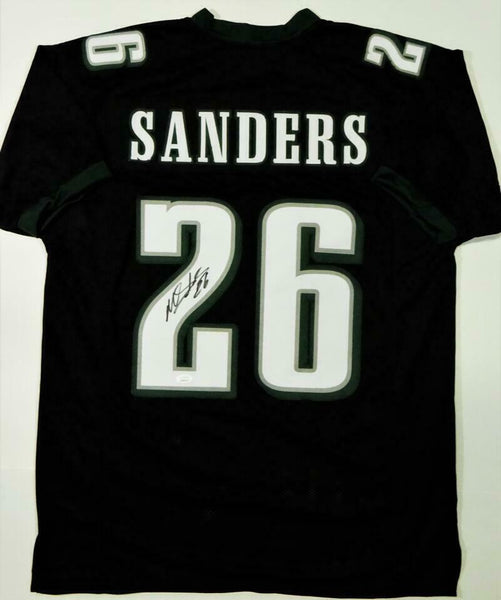 Miles Sanders Autographed Black Pro Style Jersey - JSA W Auth *2