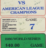 1986 New York Mets Team Signed 1986 WS Mega Ticket Canvas - Gary Carter