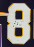 Cris Carter Signed Minnesota Vikings Framed Purple Jersey