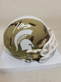 KENNETH WALKER III SIGNED MICHIGAN STATE SPARTANS CAMO SPEED MINI HELMET BECKETT