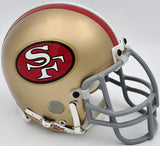 Jerry Rice Autographed San Francisco 49ers Gold Mini Helmet Beckett QR #BS30079