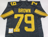 Larry Brown Signed Pittsburgh Steelers Color Rush Jersey (TSE COA) 4xSuper Bowl
