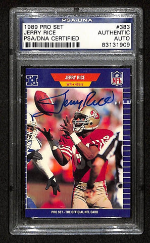 Jerry Rice HOF Signed/Autographed 1989 Pro Set #383 49ers PSA/DNA 201472