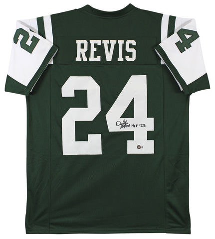 Darelle Revis "HOF 23" Authentic Signed Green Pro Style Jersey BAS Witnessed