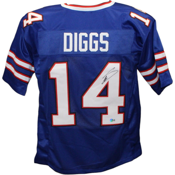 Stefon Diggs Autographed/Signed Pro Style Blue Jersey Beckett 43093