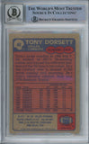 Tony Dorsett Autographed 1985 Topps #40 Trading Card Beckett 10 Slab 38648