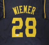 Brewers JOEY WIEMER Signed Custom Replica Blue Milwaukee Jersey AUTO - BAS