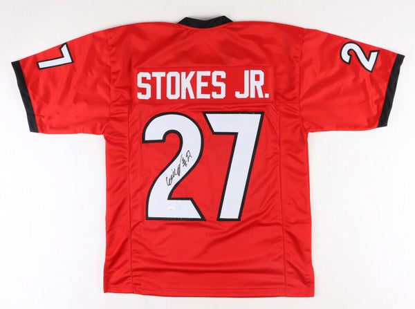 Eric Stokes Signed Georgia Bulldogs Jersey (JSA COA) 2021 Packers 1st Round Pick