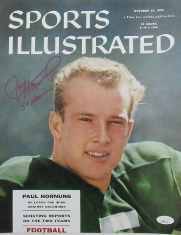 Paul Hornung Notre Dame Signed/Inscribed "56 Heisman" 11x14 Photo JSA 158256