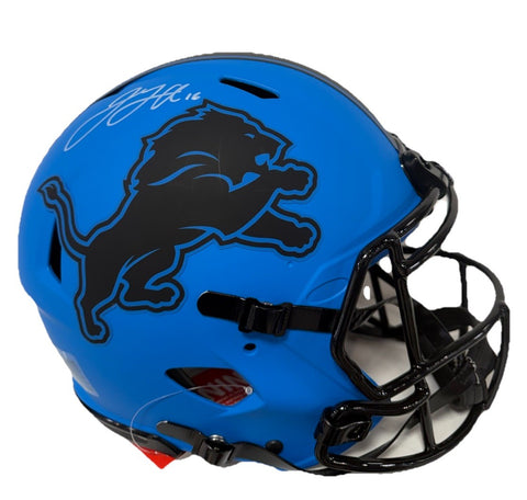 Jared Goff Signed FS Rave Speed Authentic Helmet Detroit Lions Auto Fanatics COA