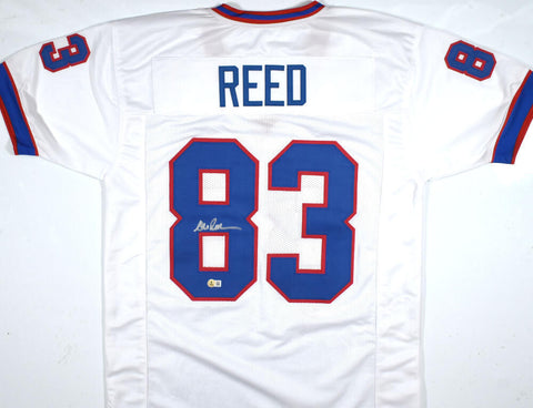 Andre Reed Autographed White Pro Style Jersey - Beckett W Hologram *Silver