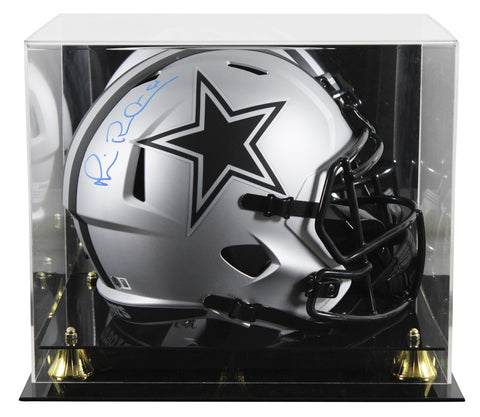Cowboys Michael Irvin Signed Rave Full Size Speed Rep Helmet W/ Case BAS Witness