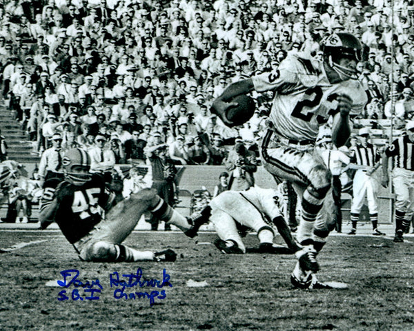 Packers Defensive Back DAVE HATHCOCK Signed 8x10 Auto Photo #2 w/ "SB I Champ"