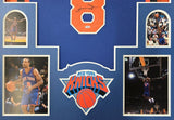 FRAMED NEW YORK KNICKS LATRELL SPREWELL AUTOGRAPHED INSCRIBED JERSEY PSA COA